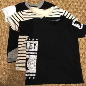 4t black and white tees